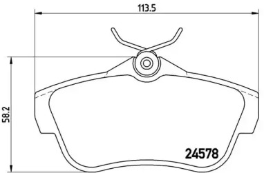 Комплект тормозных колодок (BREMBO: P 61 095)