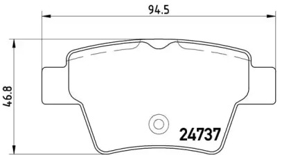 Комплект тормозных колодок (BREMBO: P 61 100)