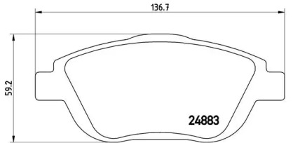 Комплект тормозных колодок (BREMBO: P 61 103)