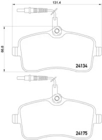 Комплект тормозных колодок (BREMBO: P 61 109)