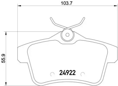 Комплект тормозных колодок (BREMBO: P 61 114)