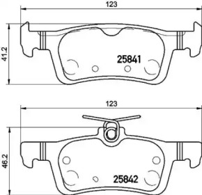 Комплект тормозных колодок (BREMBO: P 61 121)