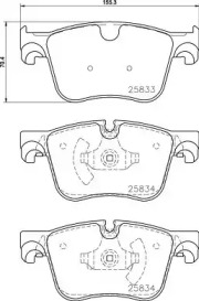 Комплект тормозных колодок (BREMBO: P 61 127)