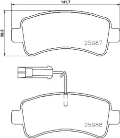 Комплект тормозных колодок (BREMBO: P 61 130)