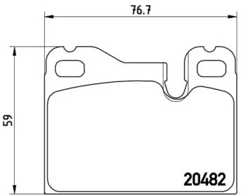 Комплект тормозных колодок (BREMBO: P 65 003)