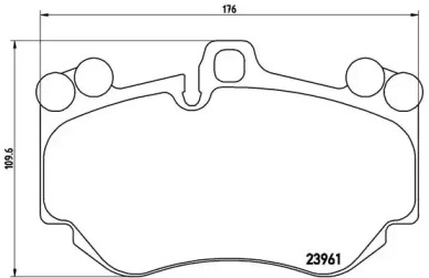 Комплект тормозных колодок (BREMBO: P 65 016)