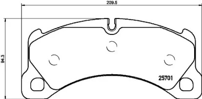 Комплект тормозных колодок (BREMBO: P 65 033)