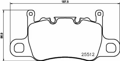 Комплект тормозных колодок (BREMBO: P 65 037)