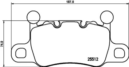 Комплект тормозных колодок (BREMBO: P 65 038)