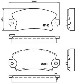 Комплект тормозных колодок (BREMBO: P 68 004)