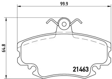 Комплект тормозных колодок (BREMBO: P 68 008)