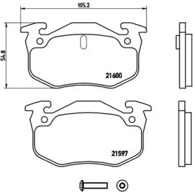 Комплект тормозных колодок (BREMBO: P 68 018)