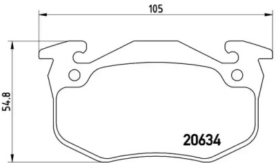 Комплект тормозных колодок (BREMBO: P 68 020)