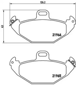 Комплект тормозных колодок (BREMBO: P 68 021)