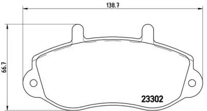 Комплект тормозных колодок (BREMBO: P 68 025)