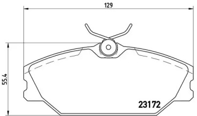 Комплект тормозных колодок (BREMBO: P 68 027)