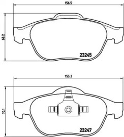 Комплект тормозных колодок (BREMBO: P 68 030)