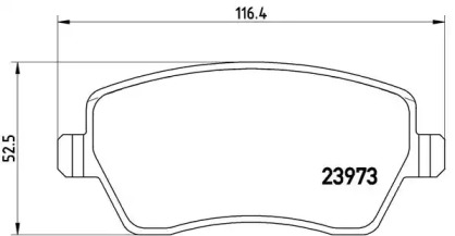 Комплект тормозных колодок (BREMBO: P 68 033)