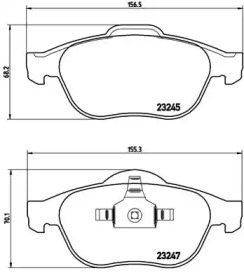 Комплект тормозных колодок (BREMBO: P 68 040)