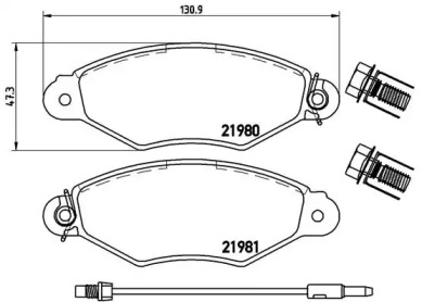 Комплект тормозных колодок (BREMBO: P 68 042)