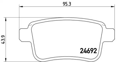 Комплект тормозных колодок (BREMBO: P 68 043)