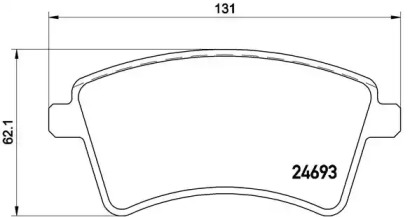 Комплект тормозных колодок (BREMBO: P 68 044)