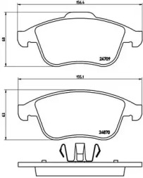 Комплект тормозных колодок (BREMBO: P 68 045)