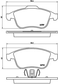 Комплект тормозных колодок (BREMBO: P 68 046)