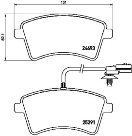 Комплект тормозных колодок (BREMBO: P 68 058)