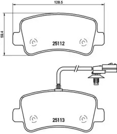 Комплект тормозных колодок (BREMBO: P 68 063)