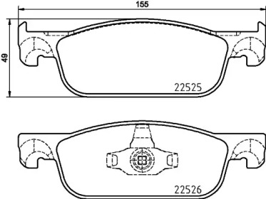 Комплект тормозных колодок (BREMBO: P 68 065)