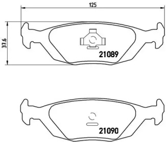 Комплект тормозных колодок (BREMBO: P 71 003)