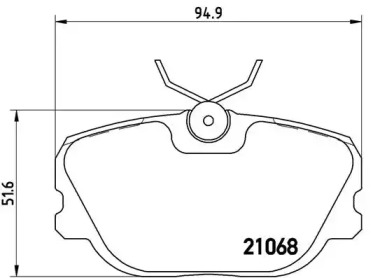 Комплект тормозных колодок (BREMBO: P 71 004)