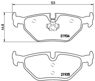 Комплект тормозных колодок (BREMBO: P 71 006)