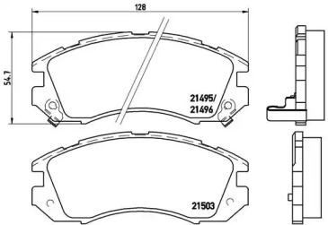 Комплект тормозных колодок (BREMBO: P 78 004)