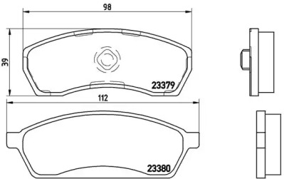 Комплект тормозных колодок (BREMBO: P 78 008)