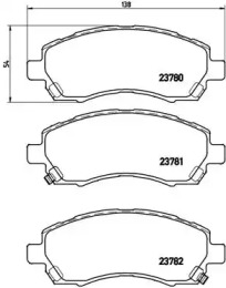 Комплект тормозных колодок (BREMBO: P 78 009)