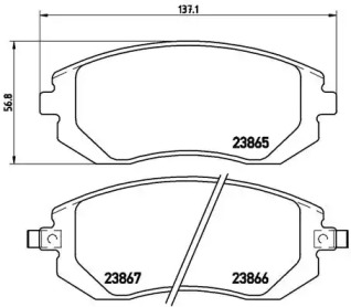 Комплект тормозных колодок (BREMBO: P 78 013)