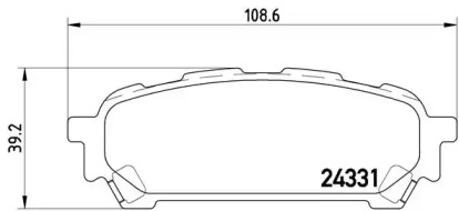 Комплект тормозных колодок (BREMBO: P 78 014)