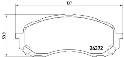 Комплект тормозных колодок (BREMBO: P 78 015)