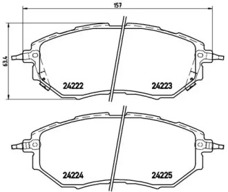 Комплект тормозных колодок (BREMBO: P 78 017)