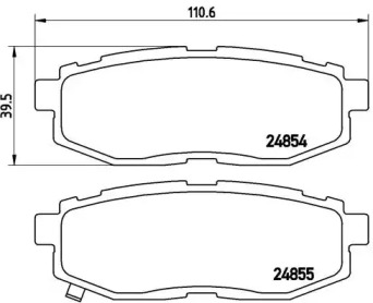 Комплект тормозных колодок (BREMBO: P 78 018)