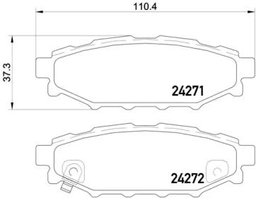 Комплект тормозных колодок (BREMBO: P 78 020)