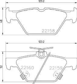 Комплект тормозных колодок (BREMBO: P 78 026)