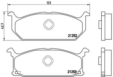 Комплект тормозных колодок (BREMBO: P 79 003)