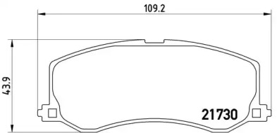 Комплект тормозных колодок (BREMBO: P 79 004)