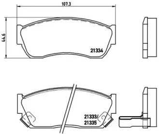 Комплект тормозных колодок (BREMBO: P 79 005)