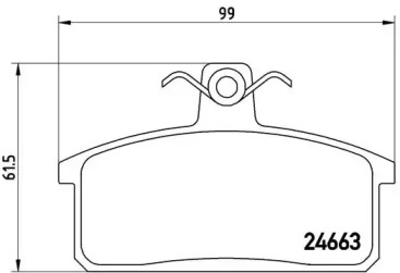 Комплект тормозных колодок (BREMBO: P 79 007)