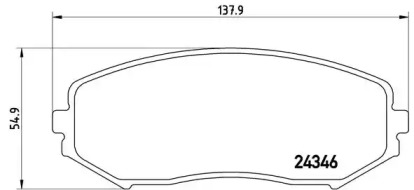 Комплект тормозных колодок (BREMBO: P 79 018)