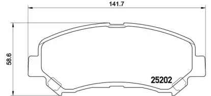 Комплект тормозных колодок (BREMBO: P 79 028)